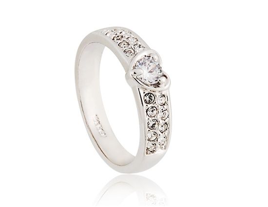 Rigant 18K RGP Alloy Ring 8 ½ # (Branco)