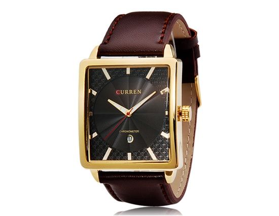Assista Analog Dial Praça Curren 8117 homens com Data Displa