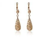 Italina Escavado Tear Drop Shaped Eardrops RGP (ouro)