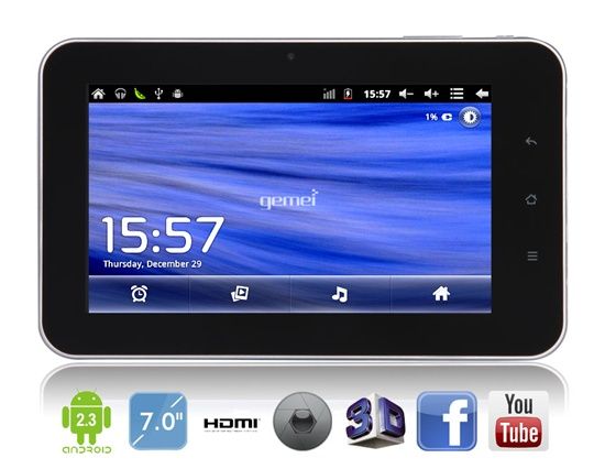 Gemei 7 "Android 2.3 Sistema A10 1.5GHz 3G Tablet PC