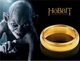 O Hobbit The One Ring-banhado a ouro 18K titânio anel de aço