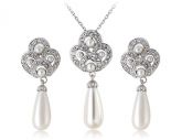 Rigant  Pearl & Brincos de cristal do parafuso pris