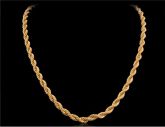Banhado a ouro 24K Colar de cobre (ouro)