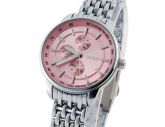 SINOBI S9268G redonda de aço da Mulher Watch (Silver)