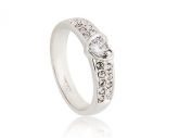 Rigant 18K RGP Alloy Ring 8 ½ # (Branco)