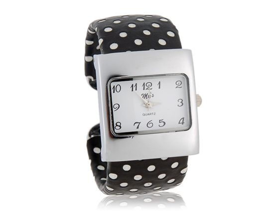 Elegante Speckled Design Pattern pulseira de couro anexada