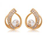BLQYY 18K RGP liga cristal decoração clássica Brincos (Gold)