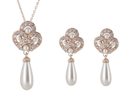 Rigant Exquisite Pearl & Brincos de cristal do parafuso pris