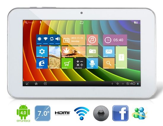 AMPE A76 7 "Android 4.0.4 A13 1.5GHz Tablet PC com Wi-Fi, 3G