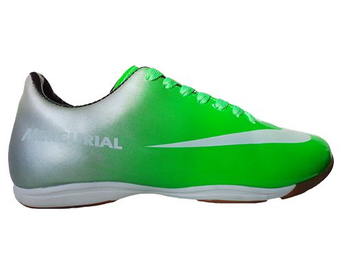 Tênis Futsal Nike Mercurial Vortex Verde e Prata MOD:10720