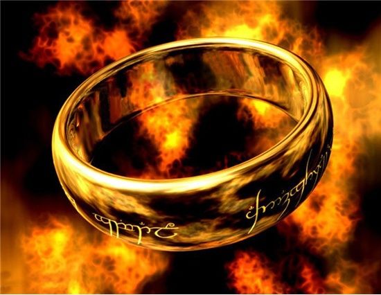 316L titânio Lord of the Ring Projeto Laser Engraving Ring 1