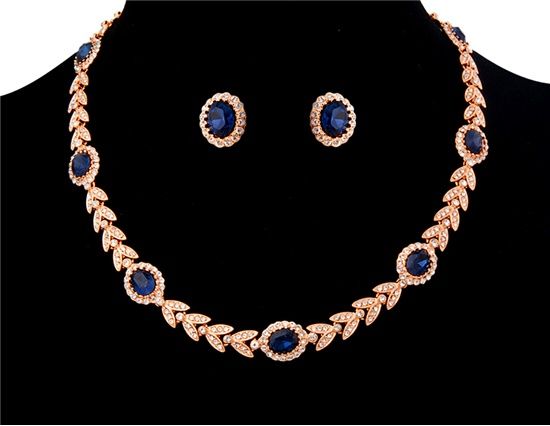 (Focal Price)Rigant 18K RGP Cristal Decoração colar e brinco