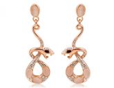 Viennois Crystal & Opal Decoração cobra brincos em forma de
