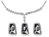 (Focal Price)Ouro 18K de cristal chapeado Decorado Colar e b